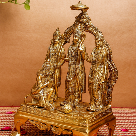 Sita Ram,rancahndra,Rama Lakshman Sita,Ram Bharatt Hanumaan,Brass Ram Darbar With Ring