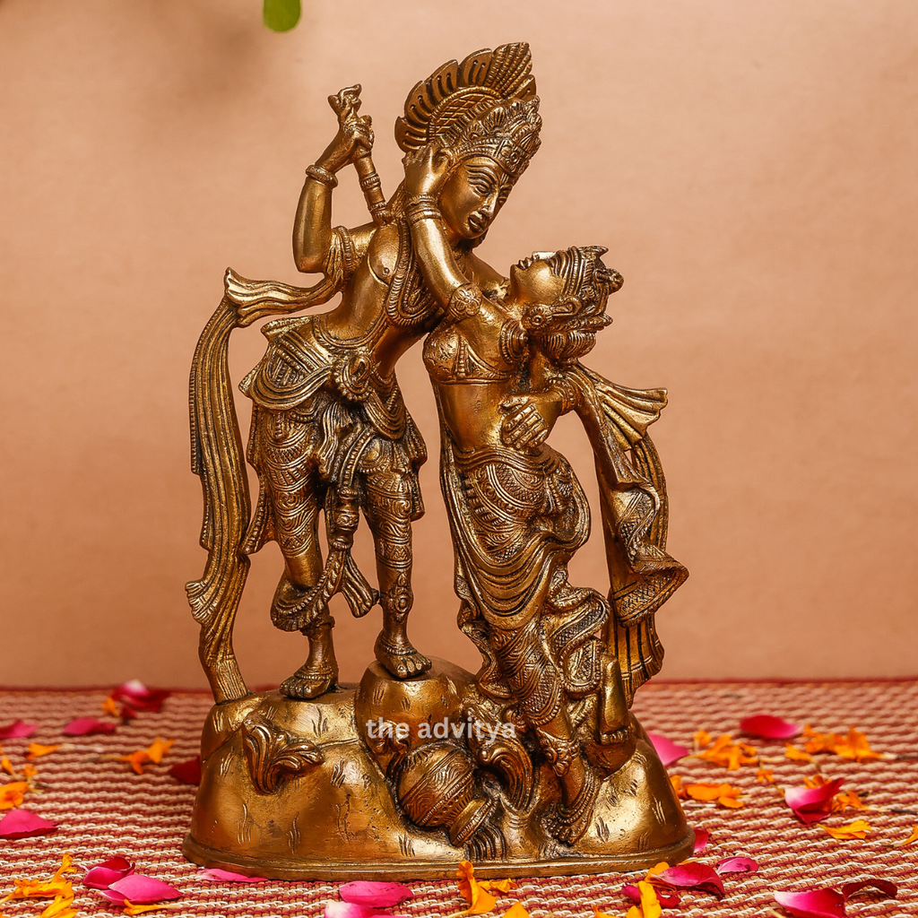 Radheshyaam,Madhavrada,Radha-Krishna,Yamunakrrishna,Radha Krishna Brass Idol