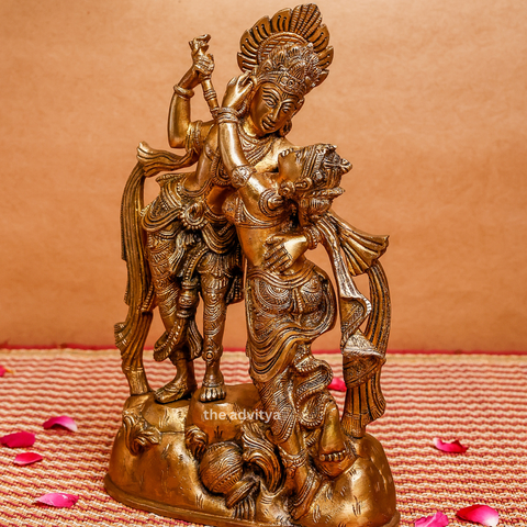 Radheshyaam,Madhavrada,Radha-Krishna,Yamunakrrishna,Radha Krishna Brass Idol