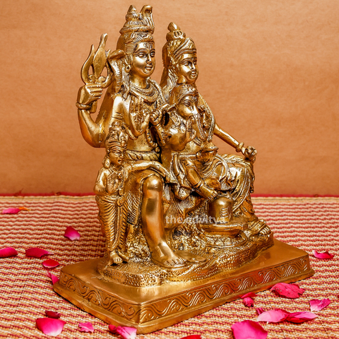 Mahadeva,Maheshvara,Neelakantha,Mrityunjaya,Kailashapati,shiv,Bholenath,Handcrafted Shiva Parivar (Big)