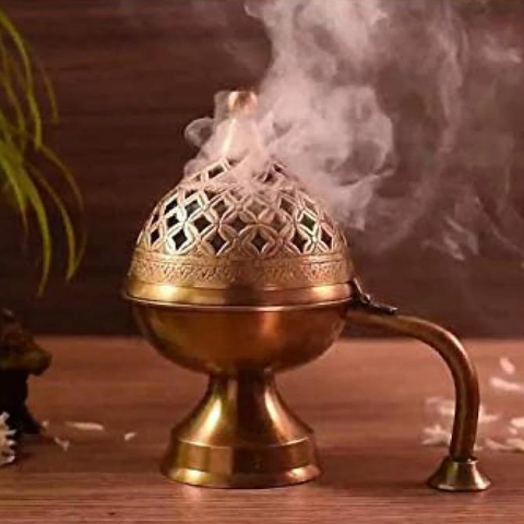 IncenseDisplay,Lobanstand,FragransHoulder,Agarbaatistand,AgarbatiBase,Brass Dhoop Dani/Loban Burner