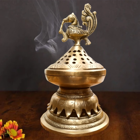 IncenseDisplay,Lobanstand,FragransHoulder,Agarbaatistand,AgarbatiBase,Handcrafted Peacock Incense Burner/Dhoop Dani