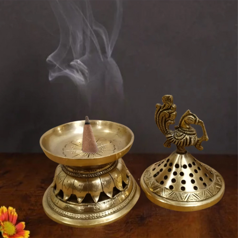 IncenseDisplay,Lobanstand,FragransHoulder,Agarbaatistand,AgarbatiBase,Handcrafted Peacock Incense Burner/Dhoop Dani