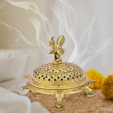 IncenseDisplay,Lobanstand,FragransHoulder,Agarbaatistand,AgarbatiBase,Tortoise Incense Box With Peacock