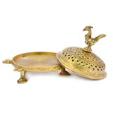 IncenseDisplay,Lobanstand,FragransHoulder,Agarbaatistand,AgarbatiBase,Tortoise Incense Box With Peacock
