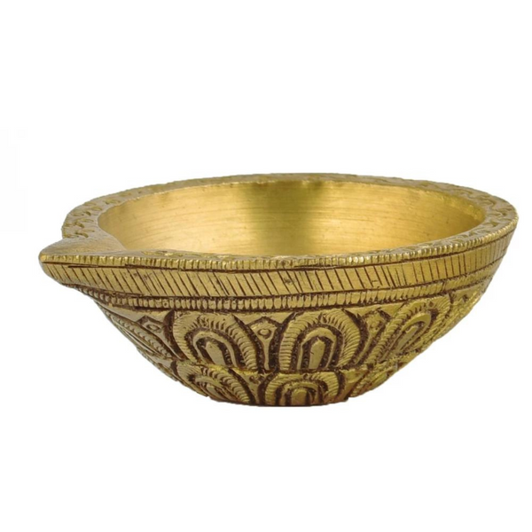OilLamp,Light,Lamp,diya,Deeplaxmi,Brass Diya/Oil Lamp with Engraved Design