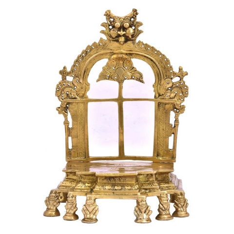 Viraj Singhasan,Vibhooti Singashan,Rajya Singashan,Veer Sinhashan,Chakra Brass Singhasan - God Throne